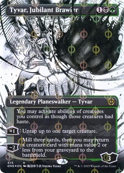 Tyvar, Jubilant Brawler (Borderless) (Step-and-Compleat Foil)