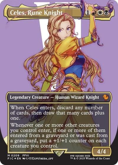 Celes, Rune Knight (Borderless) (Surge Foil)