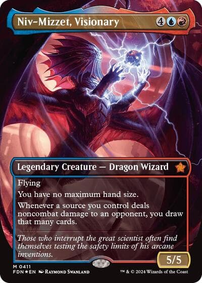 Niv-Mizzet, Visionary (Borderless) (Mana Foil)
